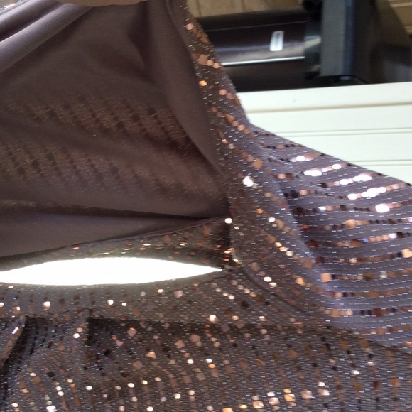Beautiful sequins dress mocha gold - Picture 10 of 12